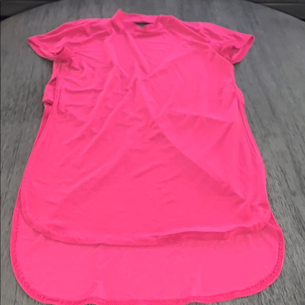 Pink high low blouse size s